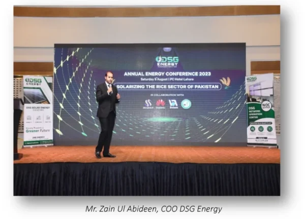 Mr. Zain Ul Abideen, COO DSG Energy